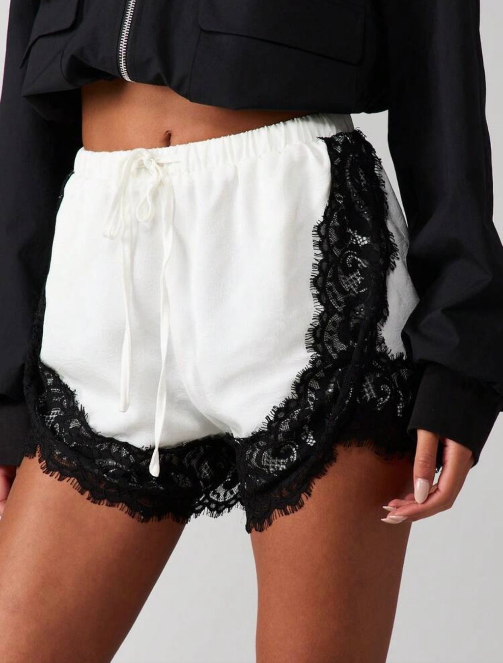 The Lace Edit “NOIR” Shorts