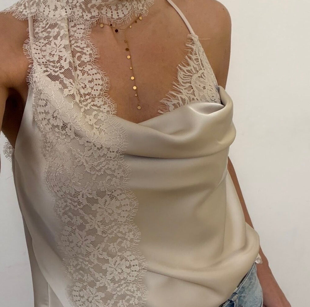 The Lace Edit “AMORE” Vest Top