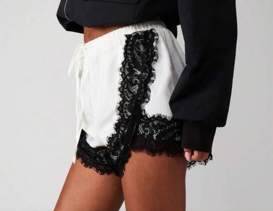 The Lace Edit “NOIR” Shorts